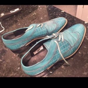 Vintage Blue, Wing tip Stacy Adams Dress shoes